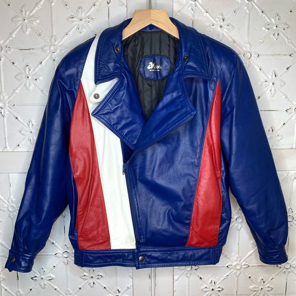 Vintage leather moto jacket - Picture 1 of 16